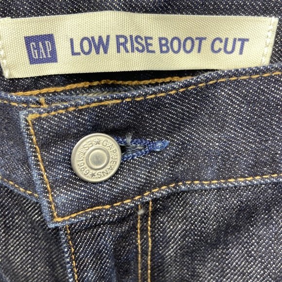 Vintage GAP Low Rise Bootcut Denim Blue Jeans Size 14 Made In USA - Picture 2 of 5